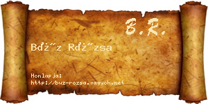 Búz Rózsa névjegykártya