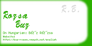 rozsa buz business card